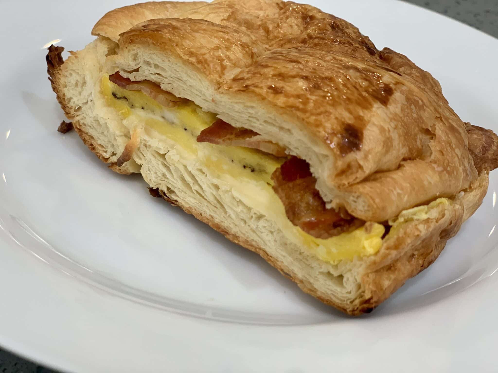Delicious Bacon, Egg, and Cheese Croissant